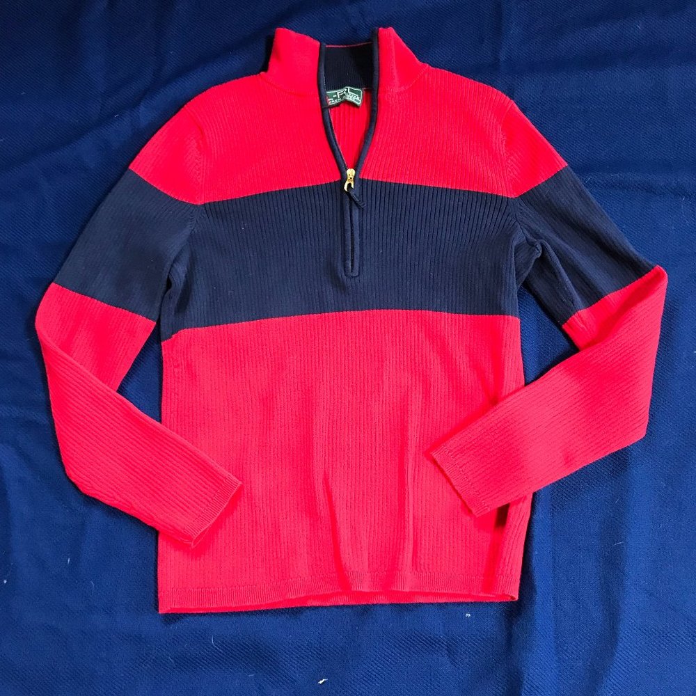 Lauren Active by Ralph Lauren Red & Blue Sweater